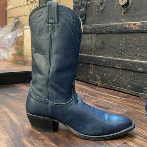 Nocona Navy Blue Boots Men's Cowboy Western Boots Size 9B Genuine Leather